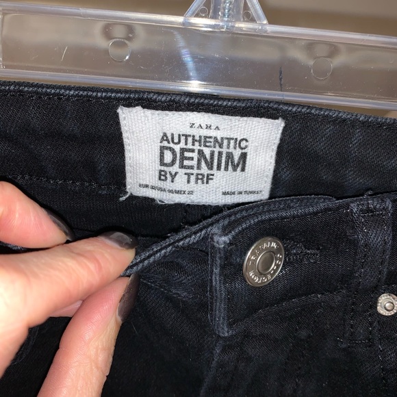 SOLD! Black Distressed Zara Jeans - Picture 7 of 8